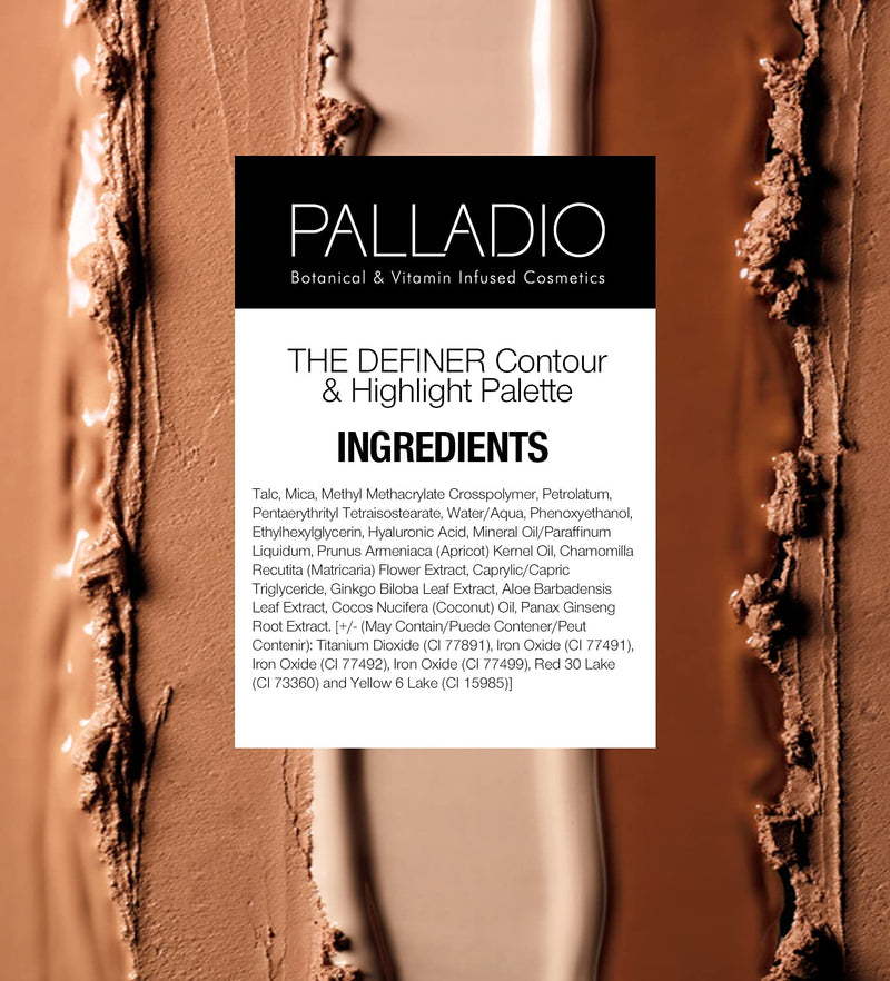 Palladio The Definer Contour + Highlight Palette Luminous 0.64 Ounce - BeesActive Australia