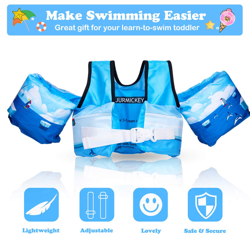 Kids Swim Vest, Jurmikey Toddler Swim Vest Jacket for 30-66 Pounds Boys & Girls, Puddle/Life Floaties for Infant from 2,3,4,5, 6, 7 Years Old, Childrens Training Jumper for Beach Swimming/Pool/Sea - BeesActive Australia