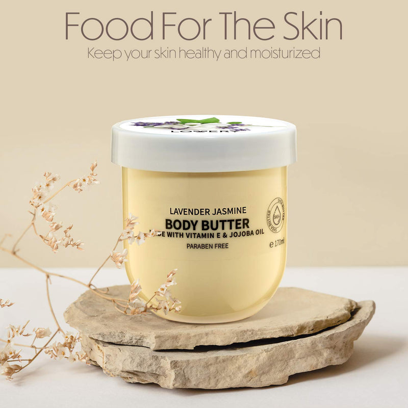 Lovery Whipped Body Butter Scented Body Lotion - Lavender Jasmine Body Butter, for Sensitive, Dry Skin - Hydrating Moisturizer with Pure Shea Butter for Nourishing Essential Body Care - BeesActive Australia