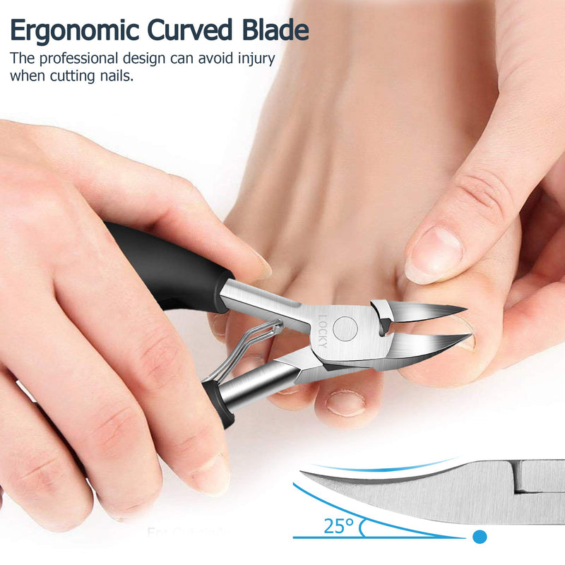 Professional Toenail Clippers, Clippers for Thick & Ingrown ToeNail, Grooming Tool with Super Sharp Curved Blade, Suitable for Podiatrist, Manicurist, Men, Seniors - BeesActive Australia