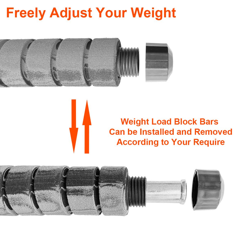 Removable Weights Load Block Bar for Jump Rope Handle Metal Block for Weighted Skipping Rope Heavy Workout Women Men Professional Crossfit Strength Training Cardio Endurance Fitness Exercise 6oz 2Pcs - BeesActive Australia