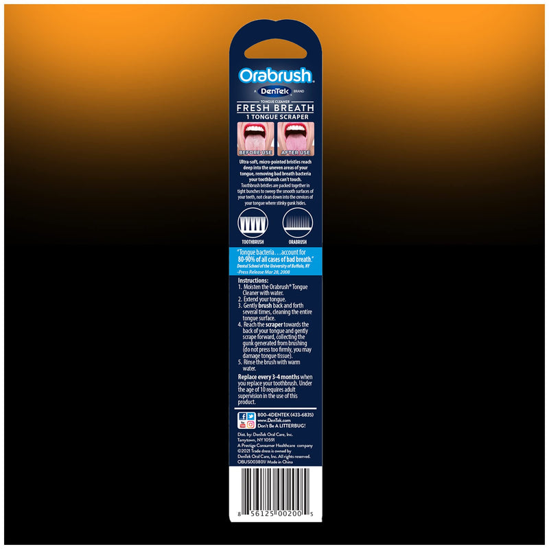 Orabrush Tongue Scraper, Tongue Cleaner Helps Fight Bad Breath, 4 Tongue Scrapers 4 Count (Pack of 1) Multicolored - BeesActive Australia
