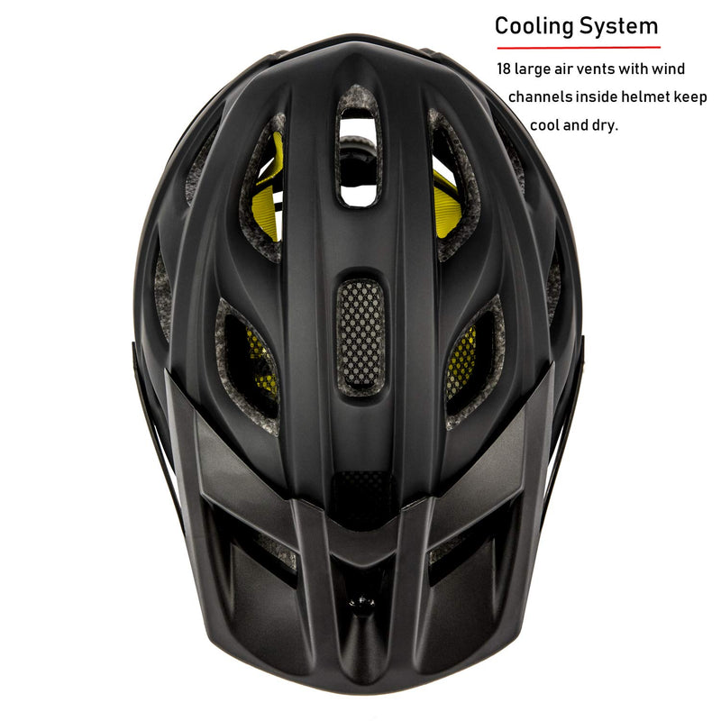 SIFVO Youth Bike Helmet MTB Bicycle Cycling Helmet ，Universal Youth (54-57 cm) Black - BeesActive Australia