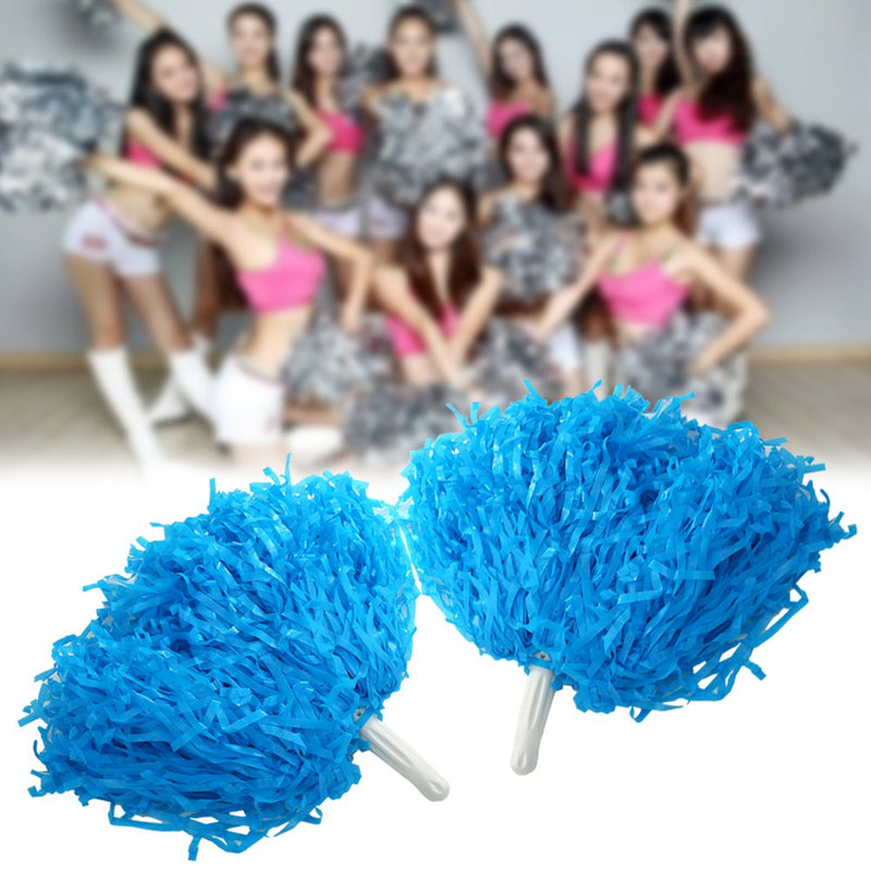 [AUSTRALIA] - VGEBY 2 Pcs Cheerleader Pom Poms for Sports Party Dance Accessory Blue 
