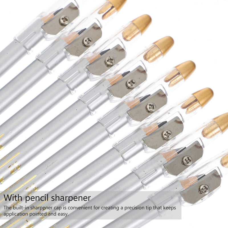 Lurrose 8pcs Eyebrow Pencils Eyeliner Pen with Sharpener Makeup Brighten Pencils - BeesActive Australia