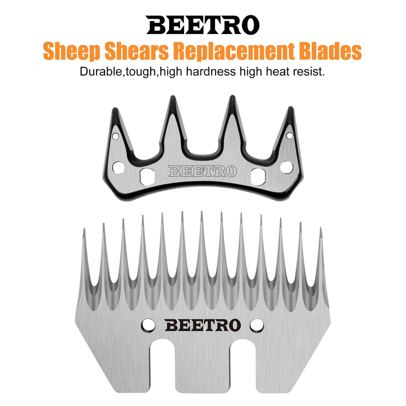 BEETRO Sheep Shears Replacement Blades, Professional 13-Tooth Stainless Steel Clipper Blades for Sheep Alpacas Goats and More - BeesActive Australia