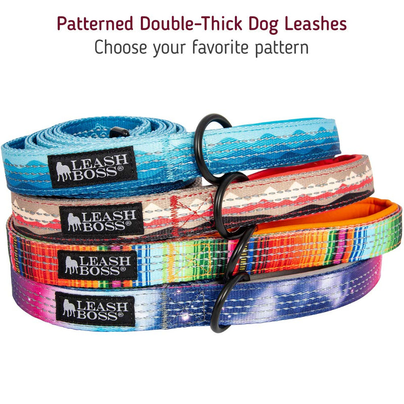 Leashboss Double-Thick 6Ft Reflective Leash with Padded Handle, Pattern Collection, Strong Leash for Large Dogs and Medium Dogs 6 Ft x 1" Wide Orange - Blanket - BeesActive Australia