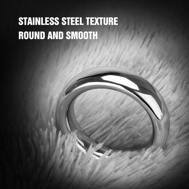 Stainless Steel Penis Ring for Men Cock Rings for Erection Enhancing Sex Toy Couples Delay Control Male Stimulator Pleasure Device(45mm) 45mm - BeesActive Australia