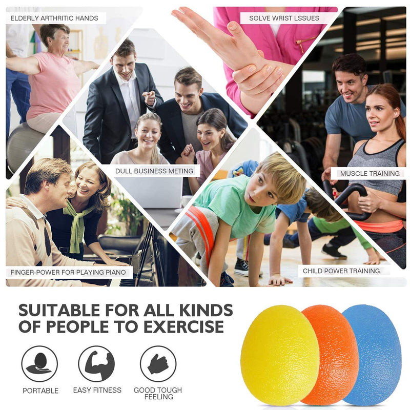 ICOUVA Gel Hand Balls [3PCS], Therapy Exercise Gel Squeeze Balls for Arthritis Hand,Finger,Grip Strengthening and Stress Relief - BeesActive Australia