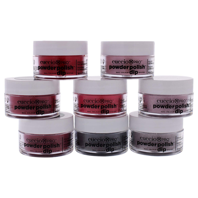 Cuccio Pro Powder Polish Nail Colour Dip System - Red Handed 8 X 0.5 Oz, 8count - BeesActive Australia