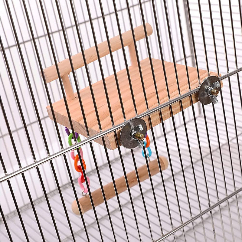 FrgKbTm Bird Perches Cage Toys Parrot Wooden Platform Play Gyms Exercise Stands with Acrylic Wood Swing Ferris Wheel Chewing for Animals Green Cheeks, Baby Lovebird, Chinchilla, Hamster Budgie - BeesActive Australia