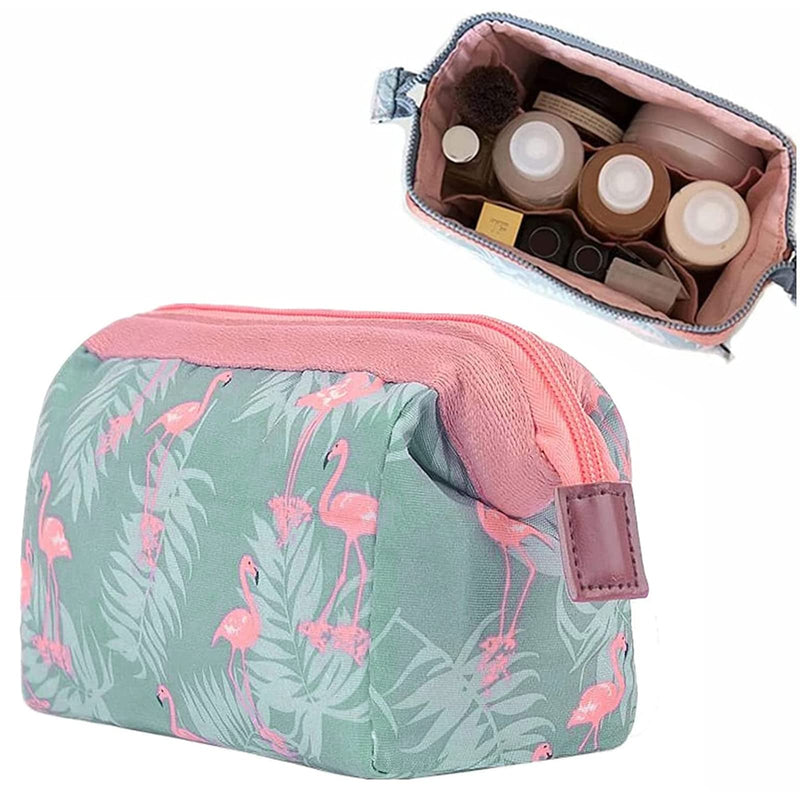 DWE Makeup Bags, Travel Cosmetic Bags Brush Pouch Toiletry Wash Bag Portable Travel Make Up Case Pouch for Women Girls (Flamingo) Flamingo - BeesActive Australia