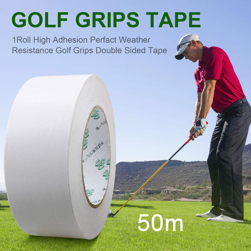 Golf Grip Tape Double Sided for Golf Clubs Grip Installation, Golf Grip Strip Multifunctional Putter Tape, Cropable Strips Strong Adhesiveness(2" x 50yard /1" X50yard) 2"X50yard - BeesActive Australia