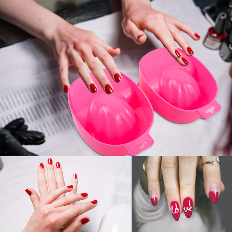 Framendino, 2 Pack Manicure Bowl Nail Soaking Soak Off Tray Bowls Art Polish Remove Hand Wash Polishing Spa Tool - BeesActive Australia