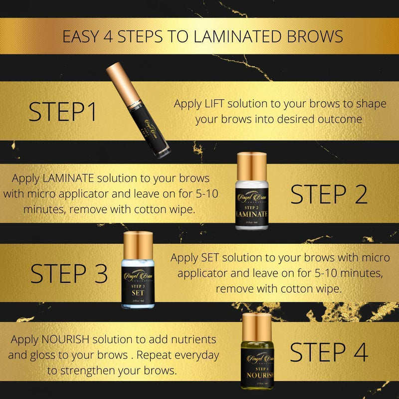 Angel Brow Lamination DIY Eyebrow Lamination Kit | Professional salon quality for at home brow lamination | Brow Perm for feathered brows - BeesActive Australia