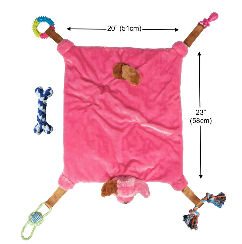 EZDOM Puppy Play Mat with Detachable and Interchangeable Toys, 23”x20” (58x51cm) Pink New - BeesActive Australia