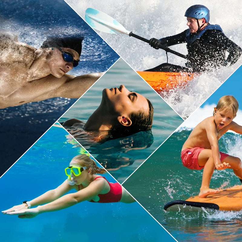 3.0 Pro Ear Plugs for Surfing Swimming Diving Showering - Waterproof Ear Plugs with Lanyard - Universal Fit for Swimmer & Surfer - BeesActive Australia