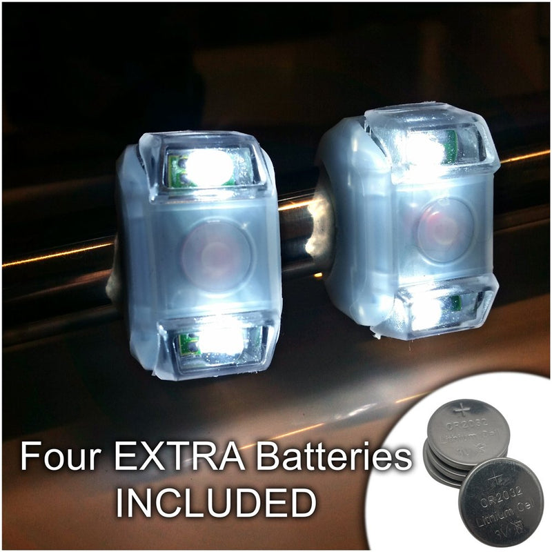 [AUSTRALIA] - Bright Eyes Portable Marine LED Emergency Waterproof Boating Lights - Boat Bow or Stern Safety Light White 2-Pack 