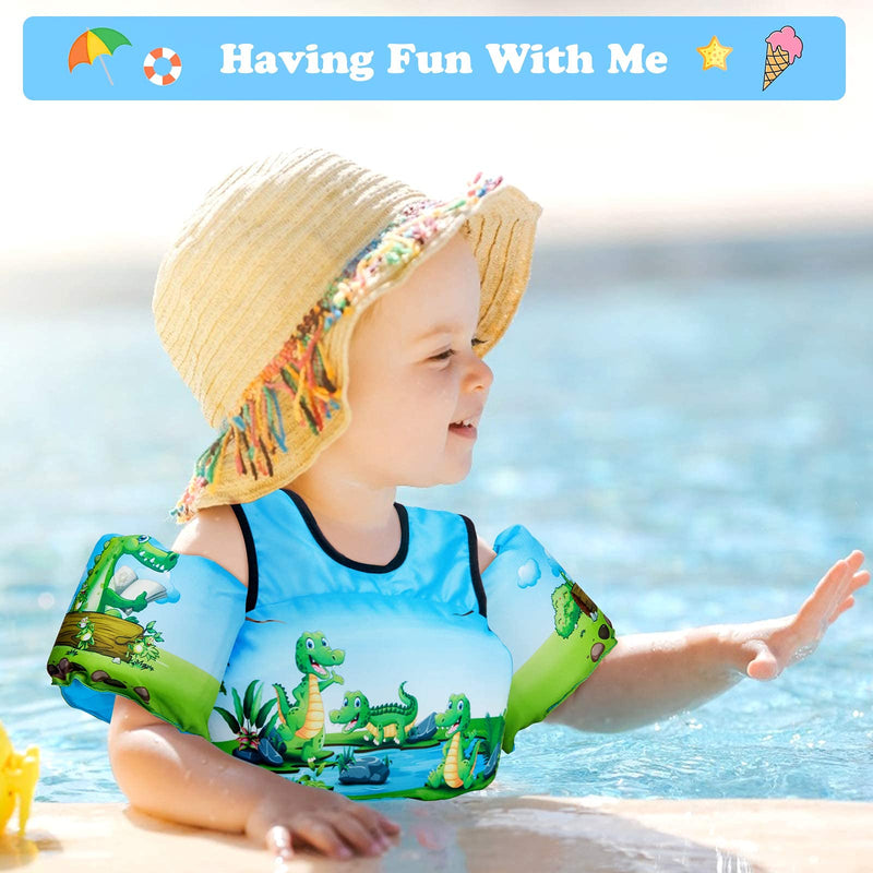 Kids Swim Vest, Jurmikey Toddler Swim Vest Jacket for 30-66 Pounds Boys & Girls, Puddle/Life Floaties for Infant from 2,3,4,5, 6, 7 Years Old, Childrens Training Jumper for Beach Swimming/Pool/Sea Konglong - BeesActive Australia