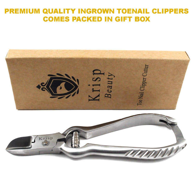 Ingrown Toenail Clippers - Professional Heavy Duty Stainless Steel Fingernail Thick Toenail Clipper Cutter Trimmer Sharp Blade Manicure Pedicure Podiatrist Chiropodist Tool For Adults Seniors By Krisp - BeesActive Australia