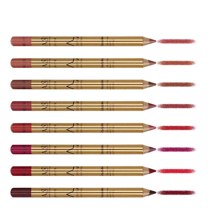 Wismee Lip Liner Pencil Set 8 Colors Professional Matte Lipliner with Sharpener Waterproof Long Lasting Smooth Natural Filler Contour Shaping Lip Makeup for Woman Soft Lip Liner Pen Makeup Cosmetic - BeesActive Australia