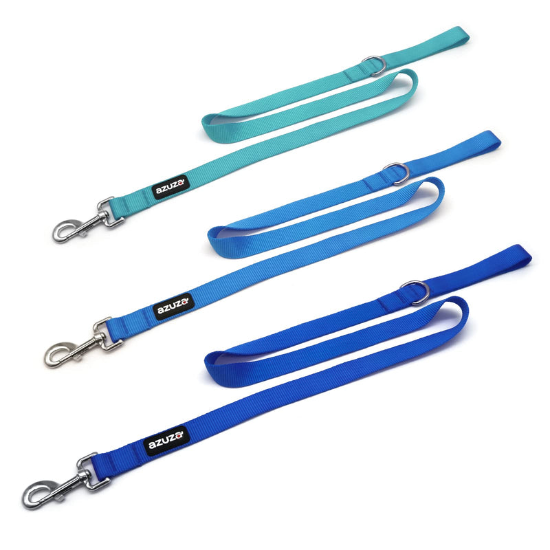 azuza 3 Pack Nylon Dog Leashes,Strong & Durable Basic Leash 4/5/6 FT with Easy to Use Collar Hook,Available in Multiple Length S: 5/8"x 6 FT (Pack of 3) 1#Blue - BeesActive Australia