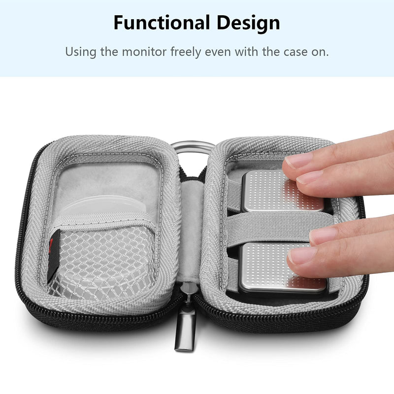 Fintie Carrying Case for Kardia Mobile and Kardia Mobile 6L EKG Device Heart Monitor - Protective Hard EVA Shockproof Storage Portable Travel Cover Bag with Pill Organizer Black - BeesActive Australia