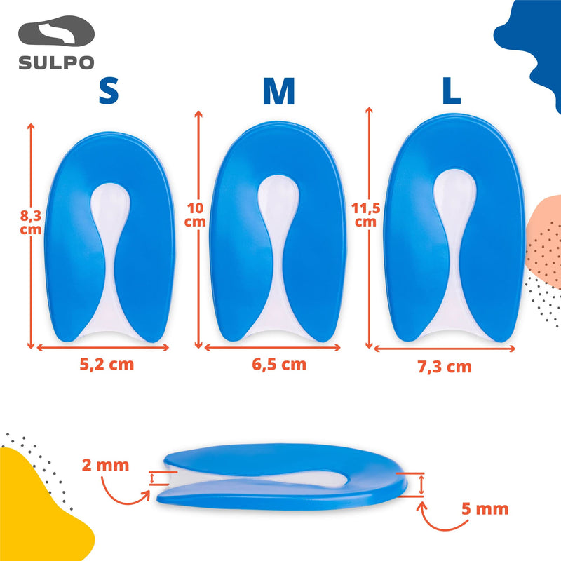 SULPO 2 Pairs Children's Gel Heel Protection Against Pressure Pain for Heel Spurs Heel Cushions U Shape Size 30-35 30 - 35 - BeesActive Australia
