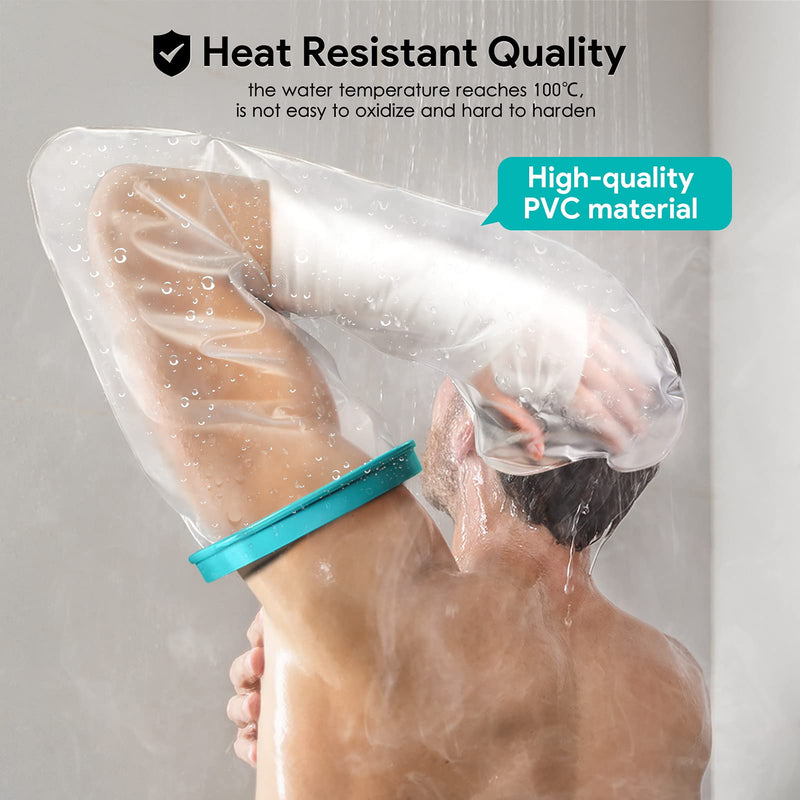 Cast Protectors,DOACT Arm Cast Cover for Shower Durable Cast Protector Keeps Hand Wrist Finger Elbow Cast Bandage Dry Waterproof Sleeve Bag for Broken Arm Reusable Watertight Seal Adult Full Arm 60cm Adults' full arm - BeesActive Australia