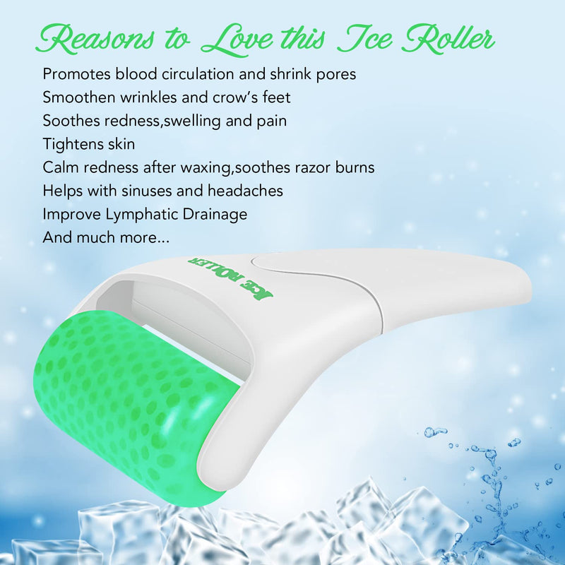 LATME Ice Roller for Face Eyes,Womens Gifts,Face Roller Massager Puffiness Migraine Pain Relief and Minor Injury White - BeesActive Australia