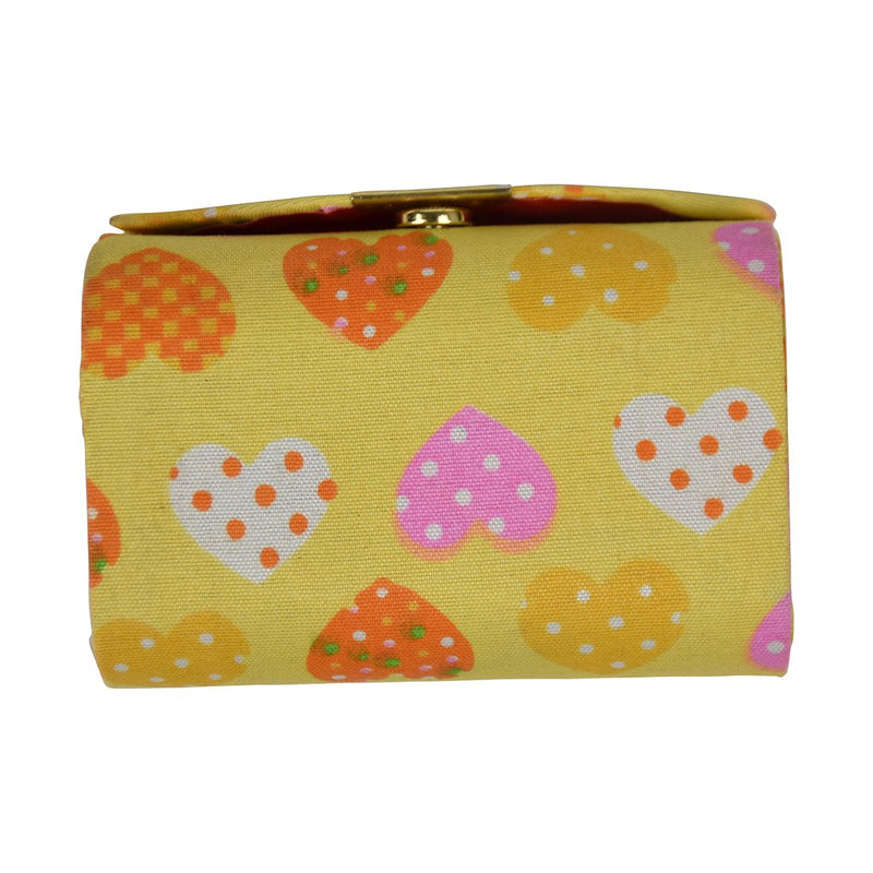 Double Lipstick Case with Hearts Pattern - Set of 2 - Red & Yellow Red Yellow - BeesActive Australia