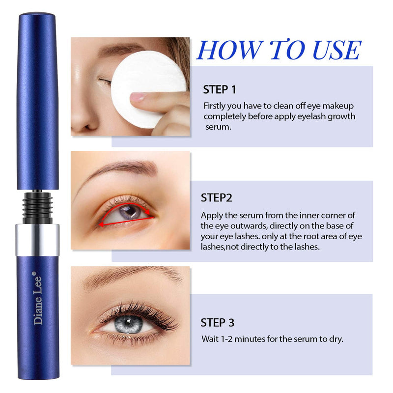 Premium Eyelash Growth Serum, Eyebrow Enhancer, Natural Lash Boost Serum for Longer, Fuller Thicker Lashes and Brows (3ML) - BeesActive Australia