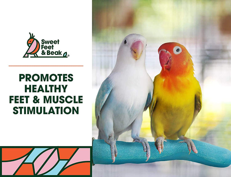 Sweet Feet and Beak Safety Pumice Perch for Birds Features Pumice to Trim Nails and Beak and Promote Healthy Feet - Safe and Non-Toxic, for Bird Cages Small 8" Purple - BeesActive Australia