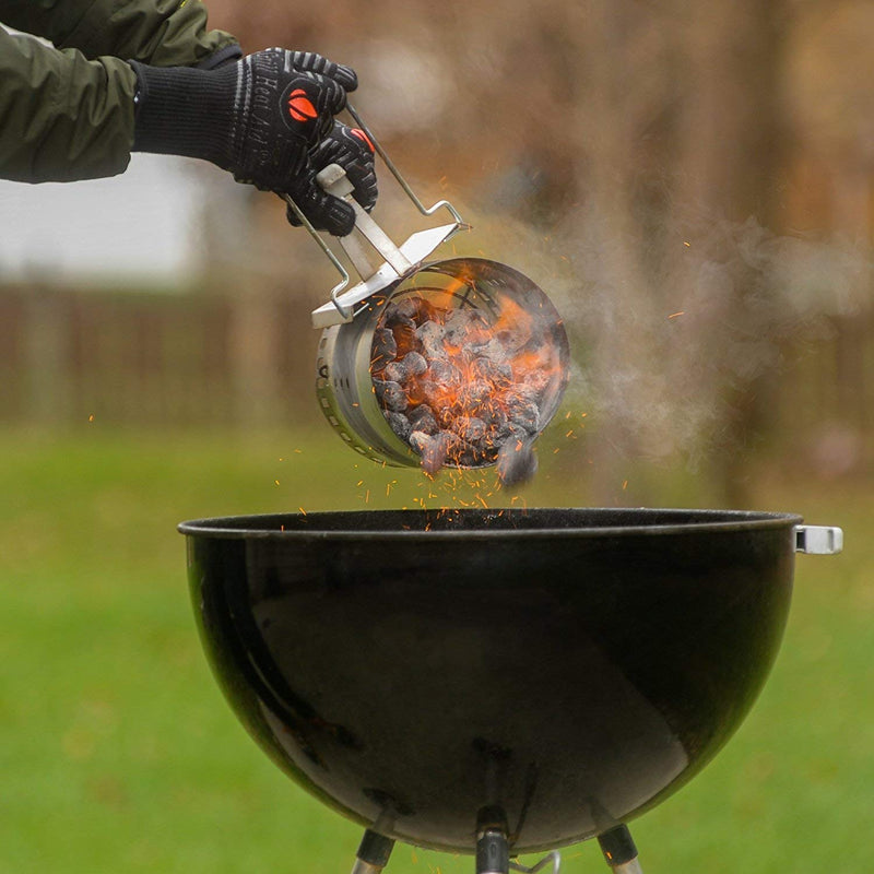 GRILL HEAT AID BBQ Gloves Heat Resistant 1,472℉ Extreme. Dexterity in Kitchen to Handle Cooking Hot Food in Oven, Cast Iron, Pizza, Baking, Barbecue, Smoker & Camping. Fireproof Use for Men & Women One Size Full Black - BeesActive Australia