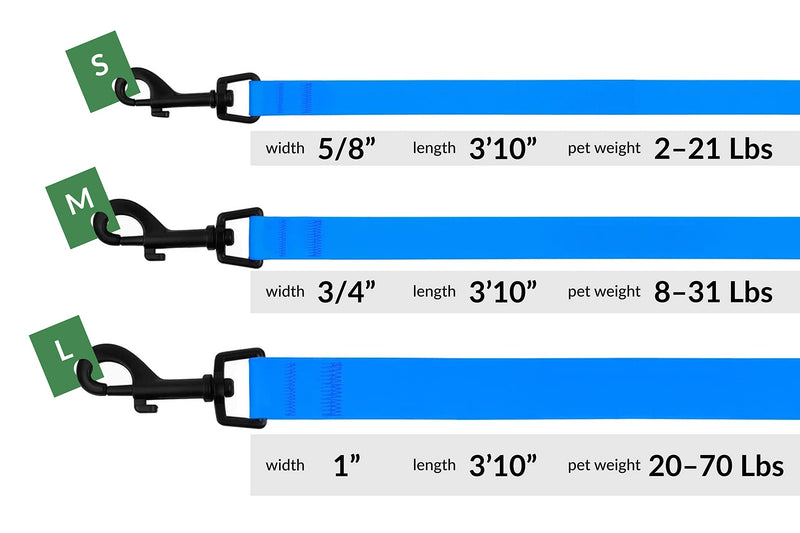 CollarDirect Waterproof Dog Leash Small Medium Large Durable Pet Leashes for Walking Training Running Pink Black Blue Orange Green - BeesActive Australia
