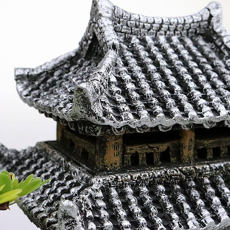 IBWell Classical Large Chinese Building Resin Aquarium Castle Decorations Fish Tank Ornaments #Building - BeesActive Australia