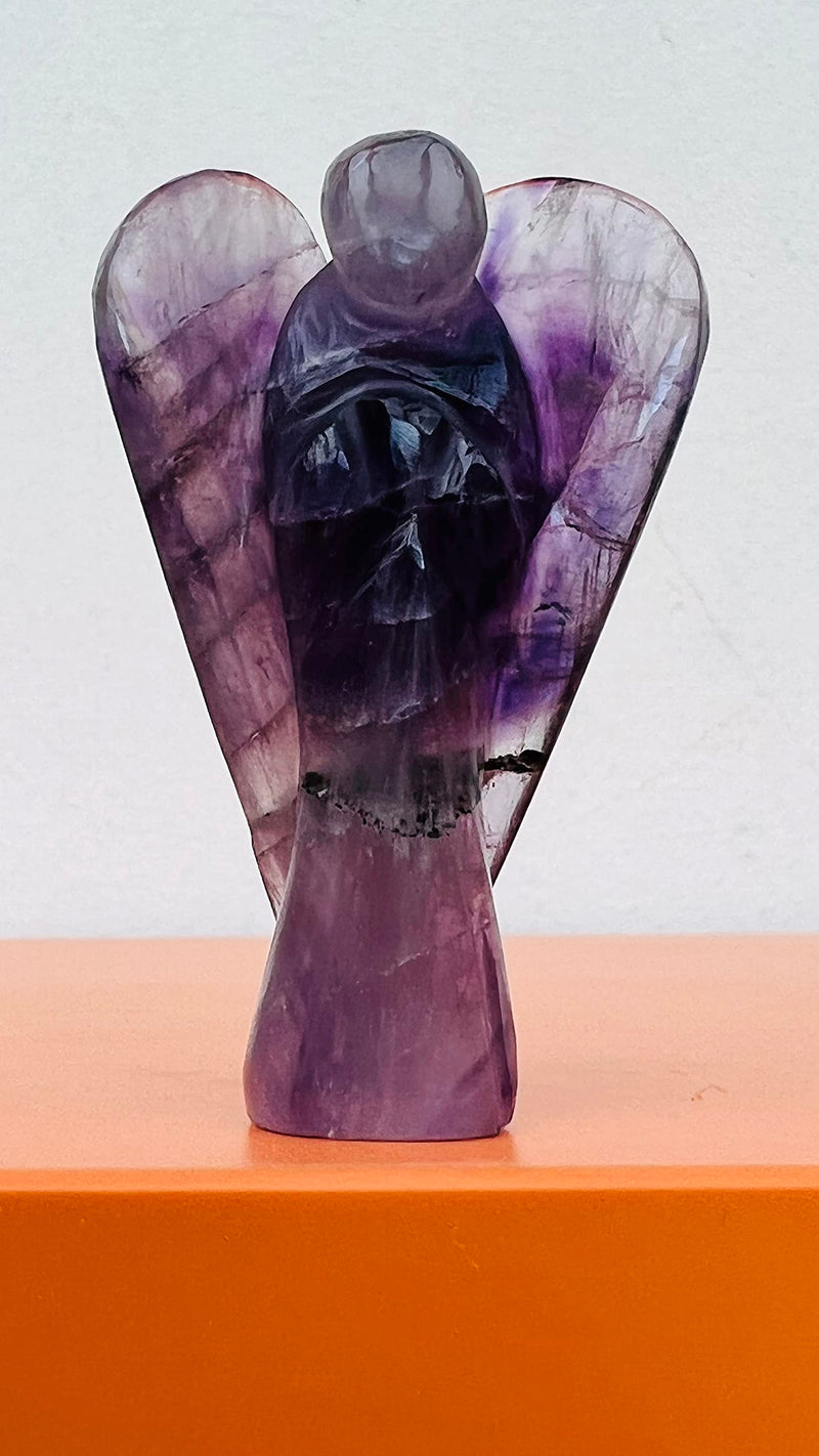 Yashcrystals Crystal Healing Gemstone Pocket Guardian Angels, Reiki Powers, 45mm to 50mm(Approx 2"), Hand Carved (Amethyst) Amethyst - BeesActive Australia