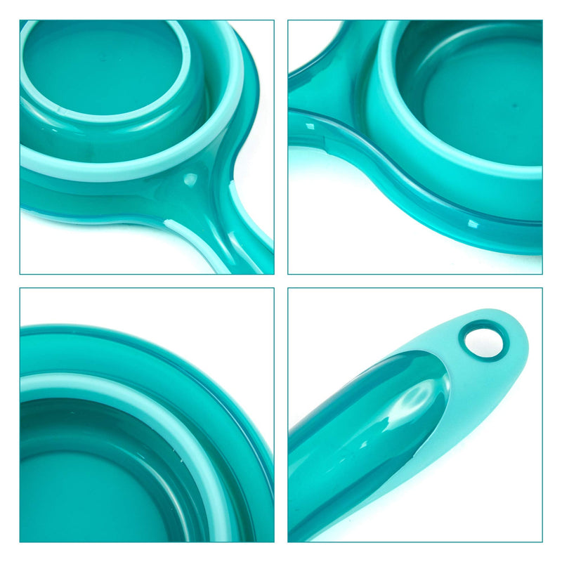 AUEAR, Collapsible Spoon Folding Water Ladle for Bath Shower Washing Blue - BeesActive Australia