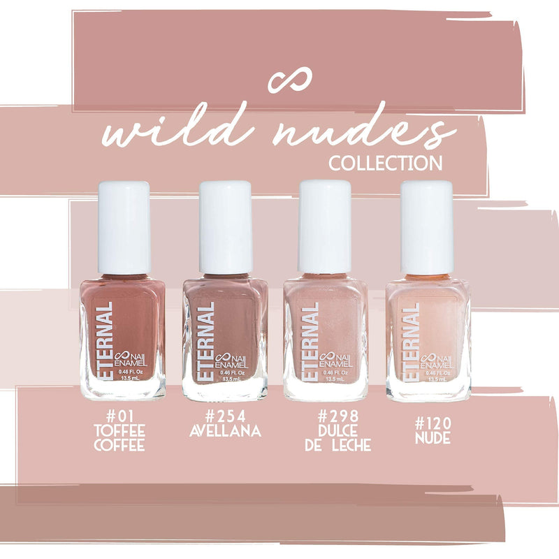 Eternal 4 Collection – Set of 4 Nail Polish: Long Lasting, Mirror Shine, Quick Dry, Neutral Colors (Wild Nudes) Wild Nudes - BeesActive Australia
