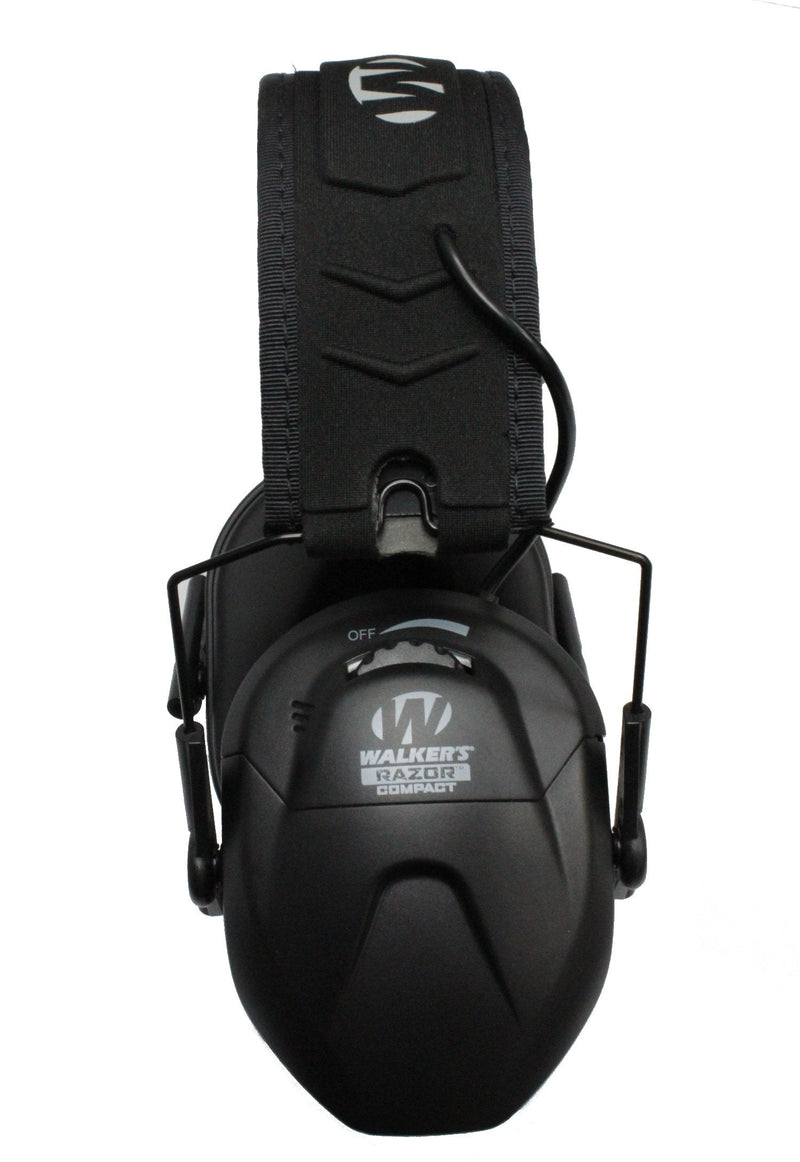 Walker's Game Ear Razor Slim Compact for Youth and Women Electronic Hearing Protection Muff with Sound Amplification and Suppression. Protect It Or Lose It!, Black - BeesActive Australia