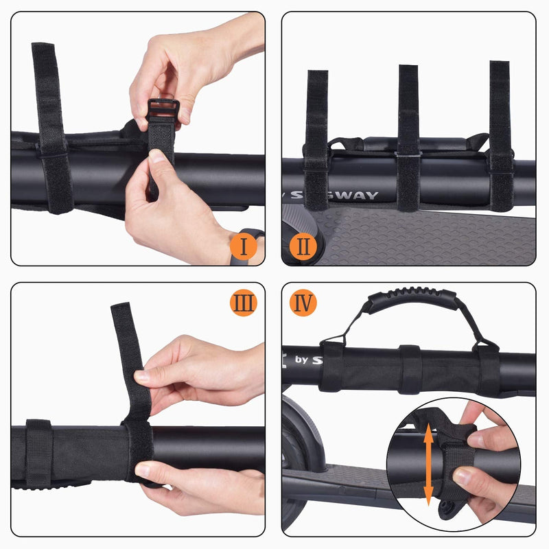 Epessa Hand Carrying Handle Strap for Kick Scooter Electric Scooter Folding Bike, Scooter Carry Strap with Innovative Gel Non-Slip,Compatible with Segway ES1/ES2/ES3/MAX Mijia M365/M365 Pro - BeesActive Australia