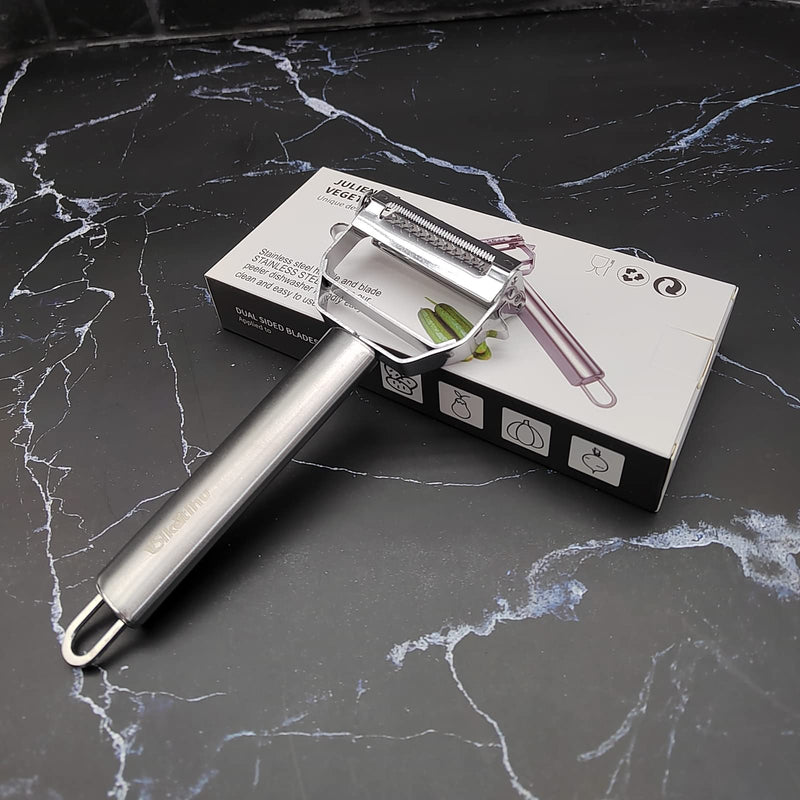 SIKATIHU Vegetable Peeler, Julienne Peeler, Double-Sided Blade Fruit Peeler, Vegetable and Fruit Slicer, Potato Peelers, Y-Shaped Stainless Steel Peeler - BeesActive Australia