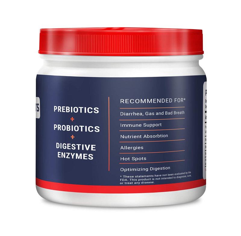 Digestive Enzymes and Probiotic for Pets (Dogs, Cats, Rabbits and More, 125 mg, 120 servings) by Geneflora for Pets Pack of 2 - BeesActive Australia