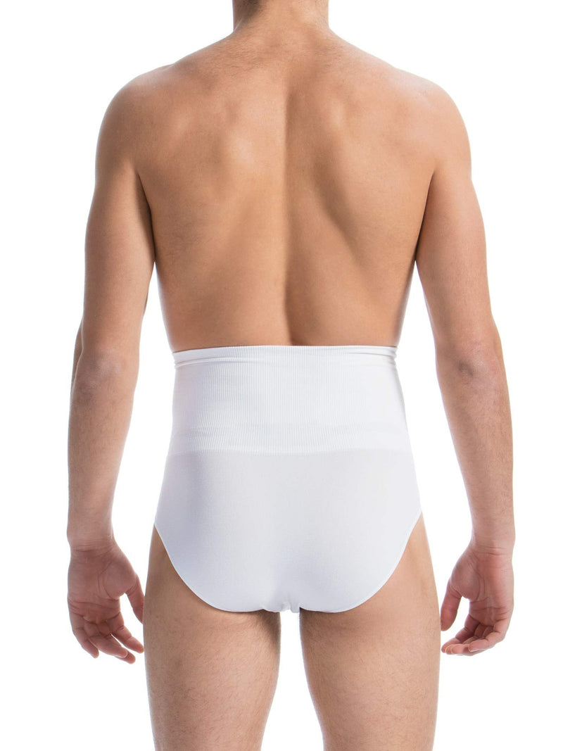 Farmacell 411 Men's shaping control briefs with waist girdle, 100% Made in Italy Small White - BeesActive Australia