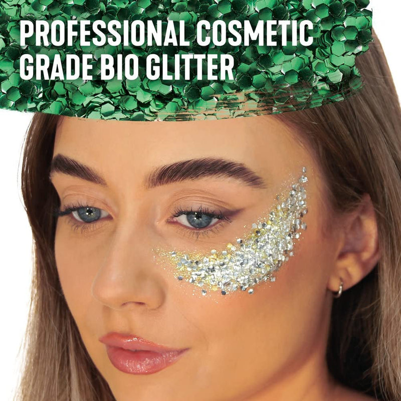 Snazaroo Bio Glitter, Biodegradable Chunky Glitter, Fuchsia, for Face, Body and Crafts, 3 g - BeesActive Australia