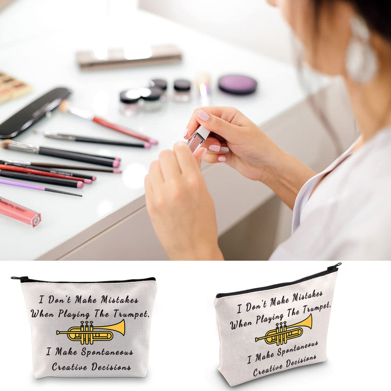 BLUPARK Trumpeter Gift Cornet Cosmetic Bag I Don't Make Mistakes When Playing The Trumpet Girl Trumpet Player Gift for Musician (When Playing The Trumpet) - BeesActive Australia
