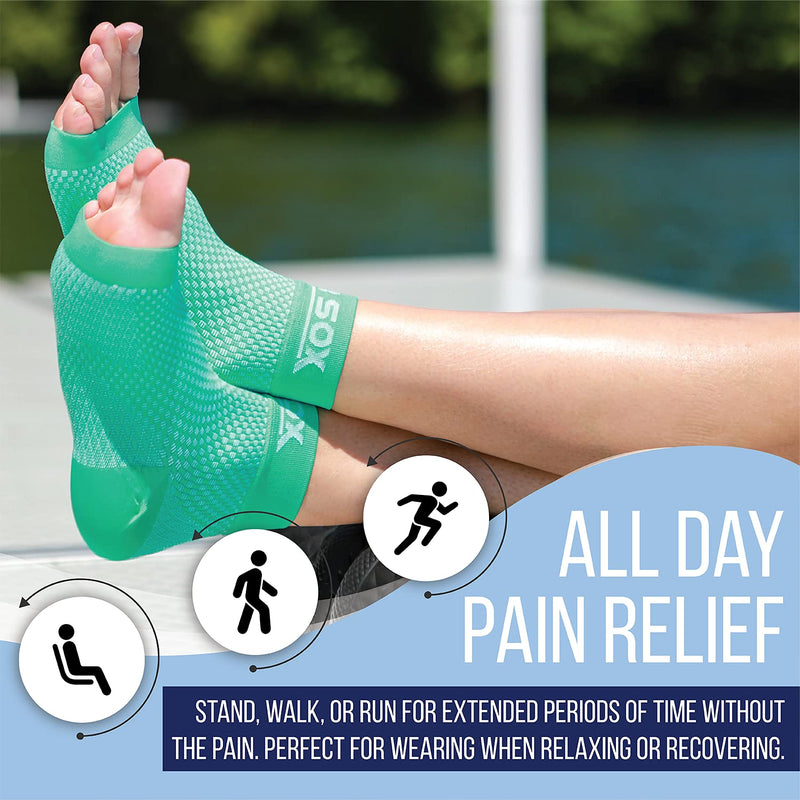 SB SOX Plantar Fasciitis Compression Socks for Women & Men (1 Pair) - Ankle Socks for Plantar Fasciitis Relief, Arch Support, and Foot/Heel Pain for Everyday Use (Black, Small) Black Small (Pack of 1) - BeesActive Australia