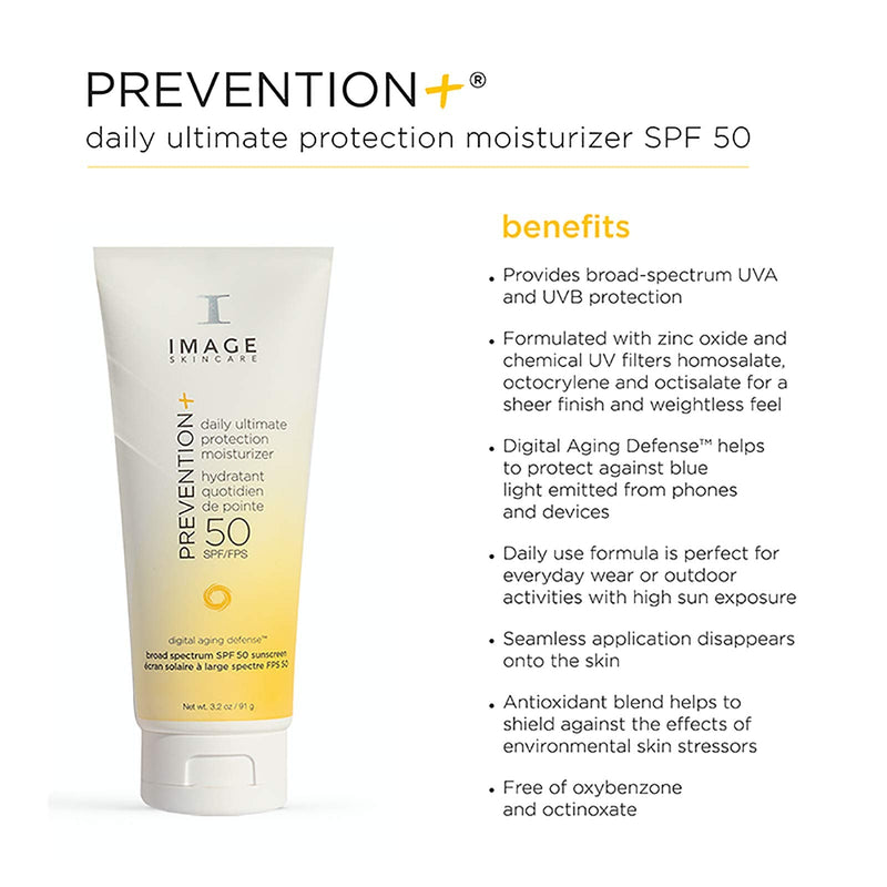 Image Skincare - Prevention+ Daily Ultimate Moisturizer Spf 50 (91g), (Pack of 1) - BeesActive Australia