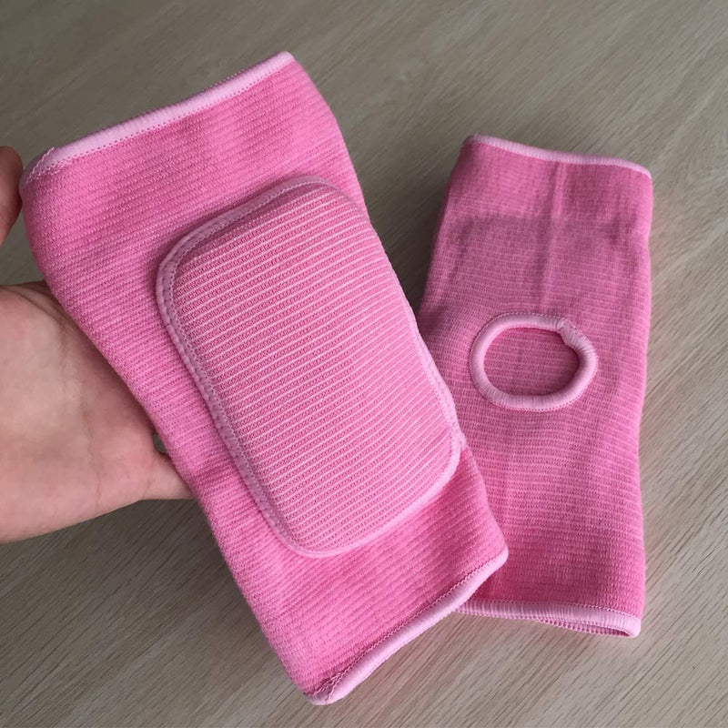 LUNA VOW 1 Pair Kids Protective Knee Pads Breathable Flexible Elastic Knee Sleeve Pad Support Protector for Volleyball, Dance (Pink, S for 3-10 Ages) - BeesActive Australia