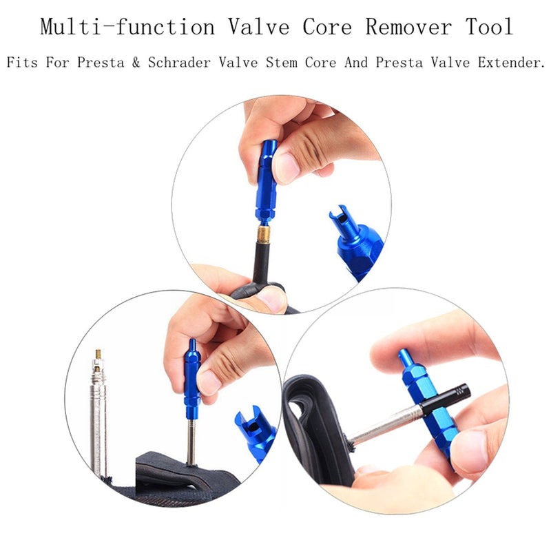 Aracey 20 Pieces Presta Valve Core 4 Pieces Alloy Presta Valve Caps with Valve Core Remover Tool - BeesActive Australia